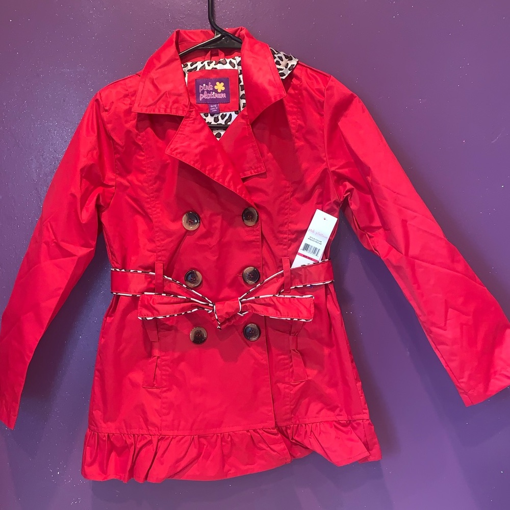NWT girls pea coat rain jacket